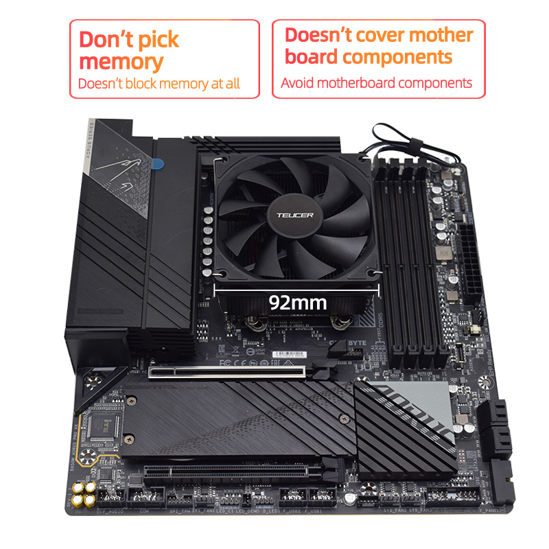 Teucer Height 45mm CPU Cooler  - đánh giá và giá Cpu Heatsink