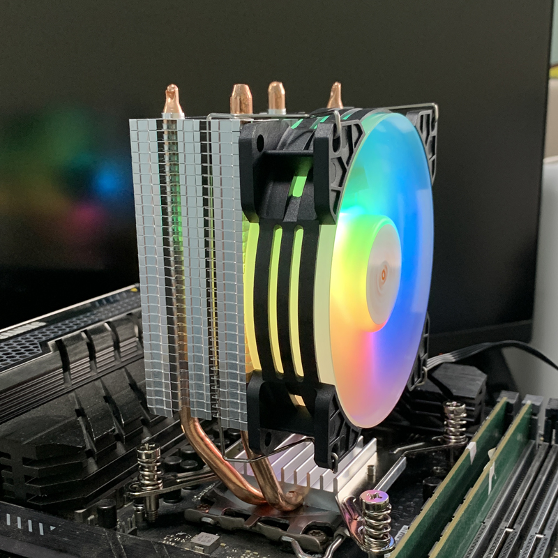 2 Heat Pipes ARGB CPU Cooler T - đánh giá và giá Air Cooler Cpu